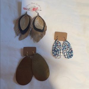 New leather earrings